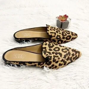 Franco Sarto Shoes Franco Sarto Adela Animal Print Fur Mules